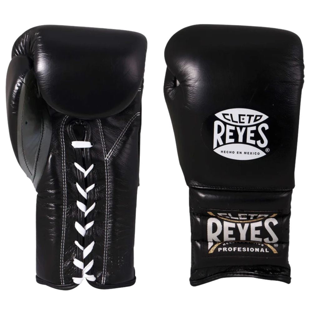 clevisto handschuhe Cleto Reyes Schnür-Sparring-Boxhandschuhe – Schwarz | Professionelle Boxhandschuhe