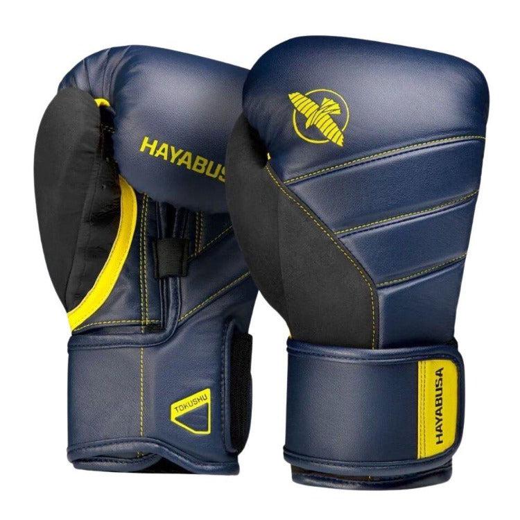 Hayabusa T3 Boxhandschuhe – Marineblau/Gelb