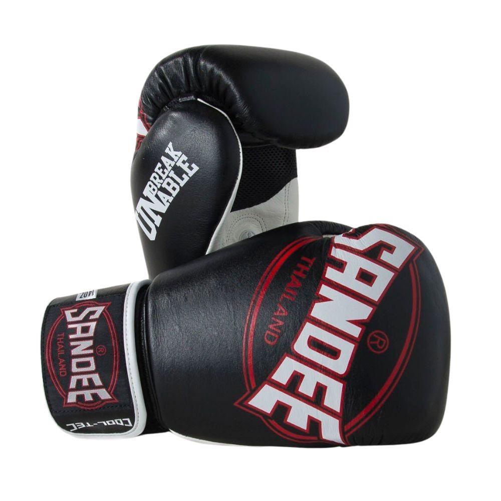 handschuhe cool Sandee Cool-Tec Leder-Boxhandschuhe - Schwarz/Rot