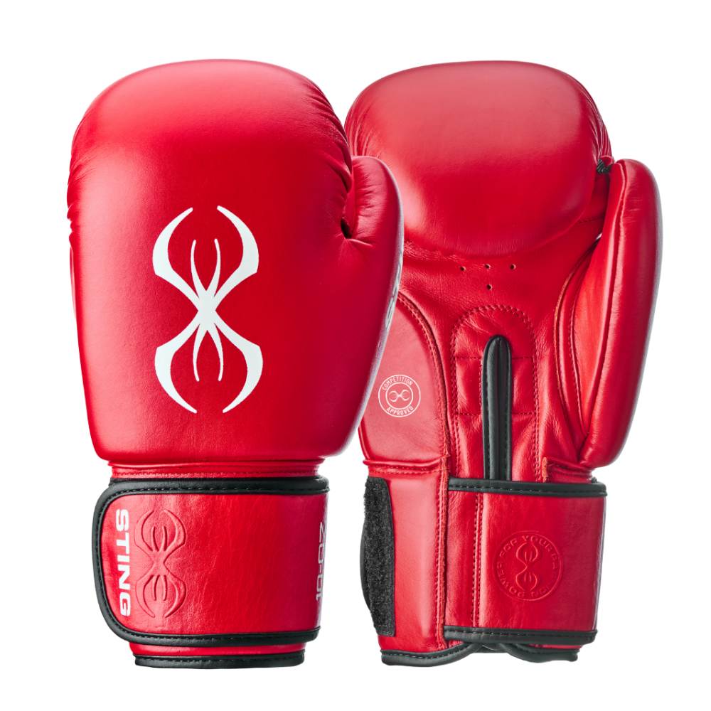 street fight handschuhe Sting Wettkampf-zugelassene Boxhandschuhe - Rot