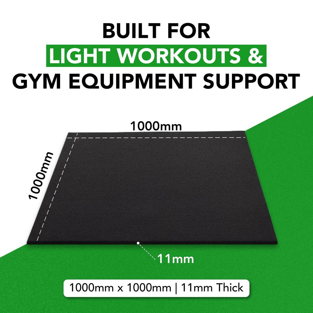 11mm PRO Heavy-Duty Gym Rubber Mats-Sprung Gym Flooring
