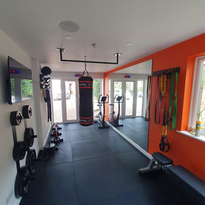 20mm PRO Rubber Gym Flooring Tiles – Smooth Top Surface - UK's Top Rated-Sprung Gym Flooring