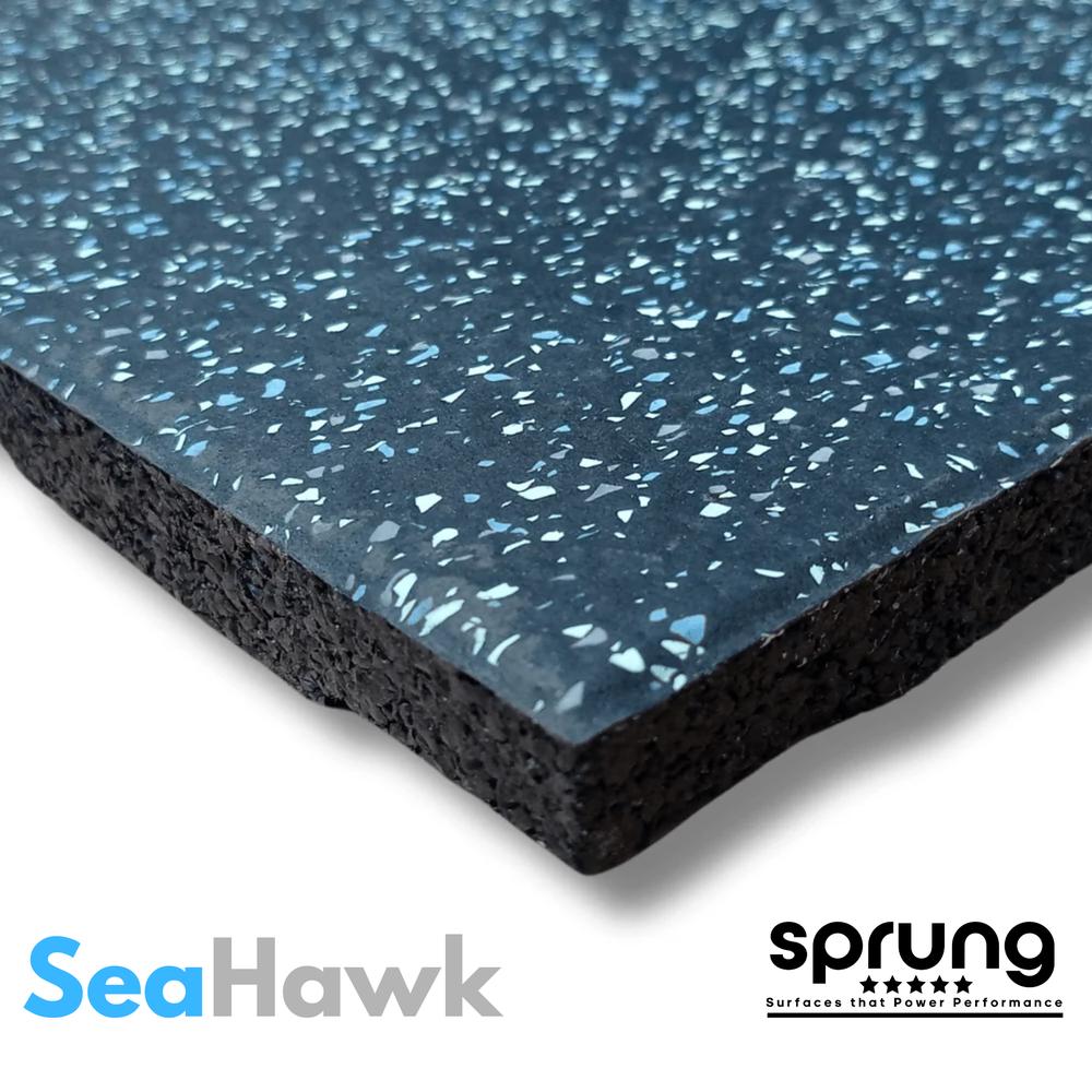 20mm Seahawk Fleck Rubber Gym Tile-Sprung Gym Flooring