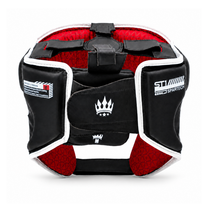 Playerz SparTech Open Face Head Guard - Black/White