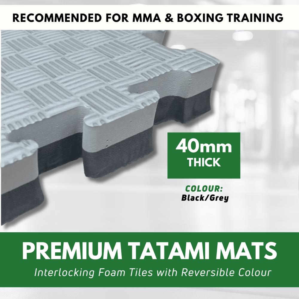 40mm Premium Reversible EVA Tatami Foam Mats-Sprung Gym Flooring