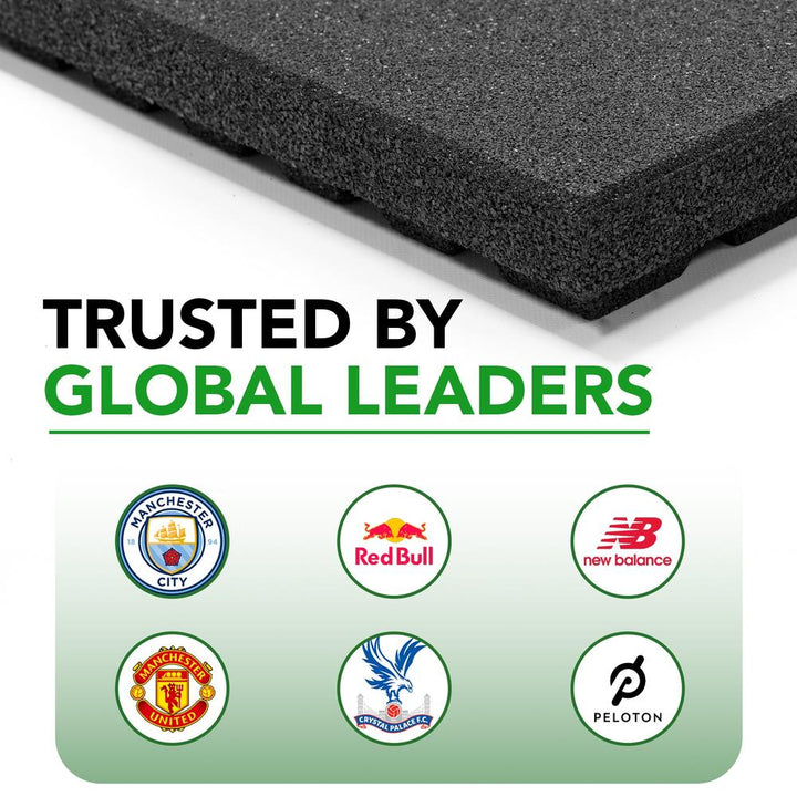 43mm PRO Anti-Shock Rubber Gym Flooring Tile-Sprung Gym Flooring