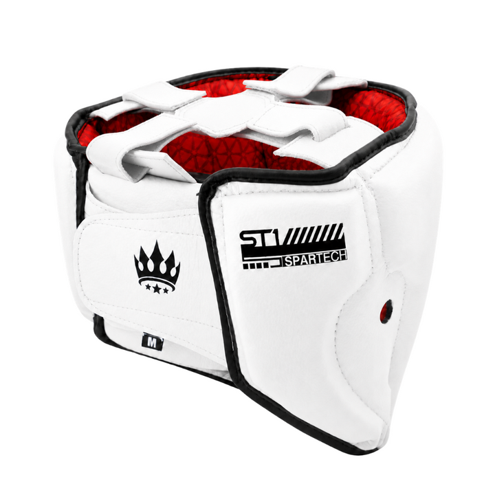 Playerz SparTech Open Face Head Guard - White/Black