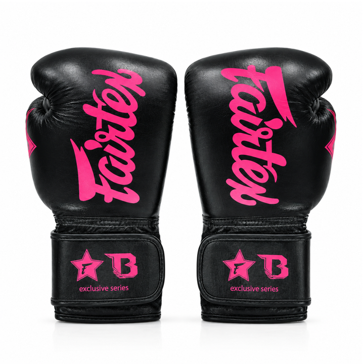Fairtex x Booster Muay Thai Boxhandschuhe - Schwarz/Pink