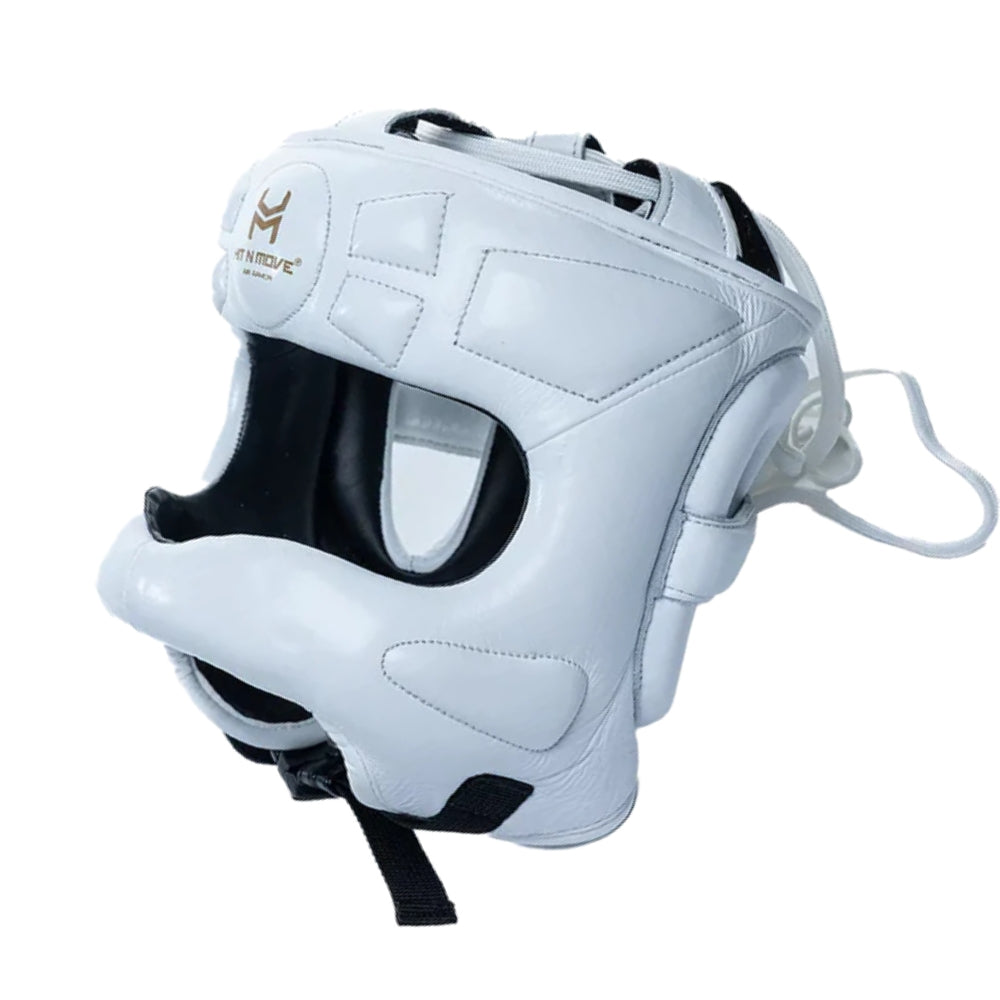 Hit N Move Nose Bar Head Guard - White