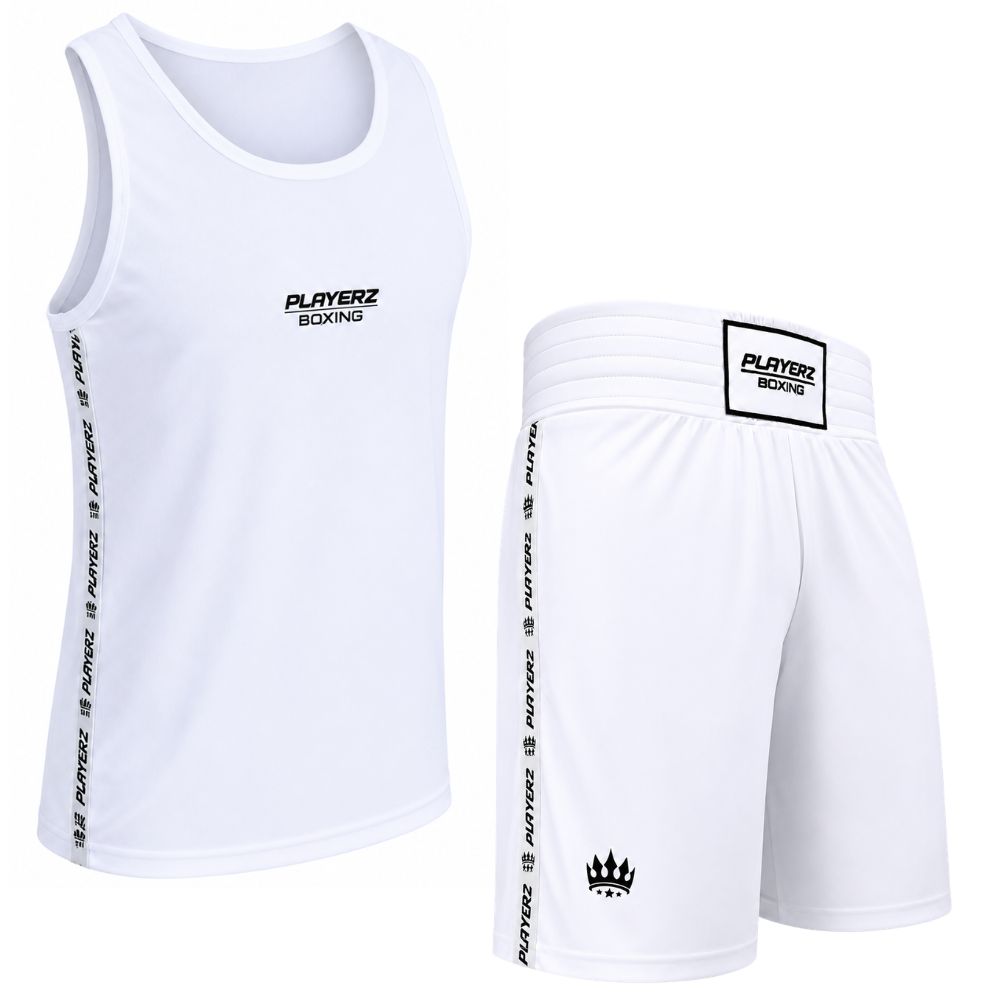 Playerz Stealth Boxing Set - White-Playerz Boxing
