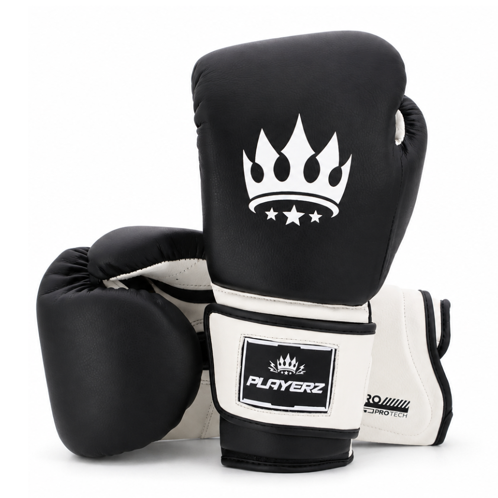 Playerz ProTech Boxing Gloves Velcro - Black