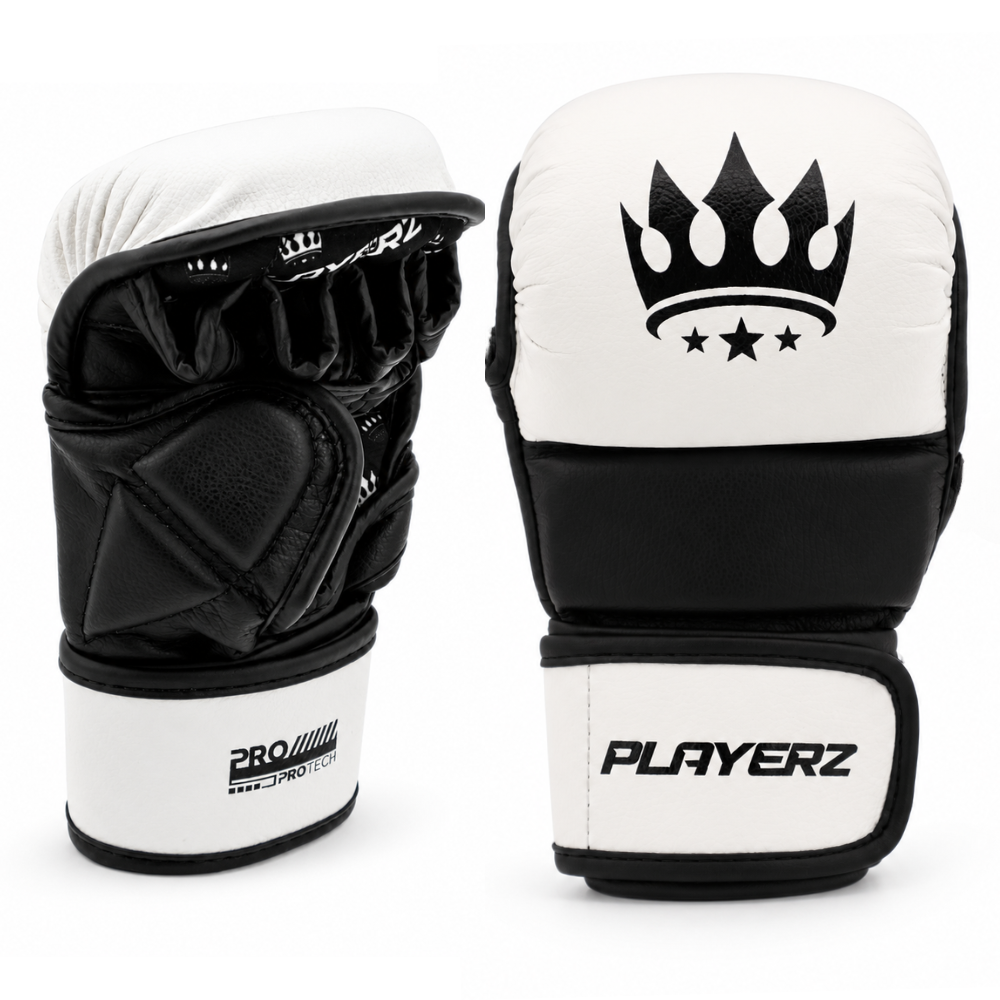 Playerz ProTech MMA Gloves - White/Black