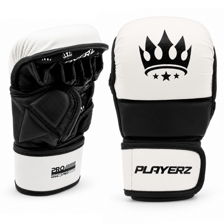 Playerz ProTech MMA Gloves - White/Black