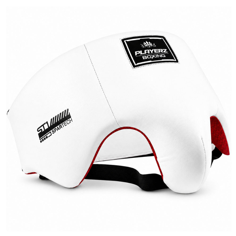 Playerz SparTech Groin Guard - White/Black-Playerz Boxing