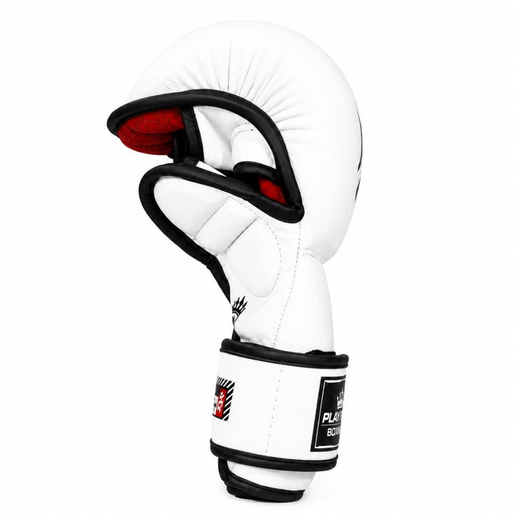 Playerz SparTech MMA Sparring Gloves - White/Black