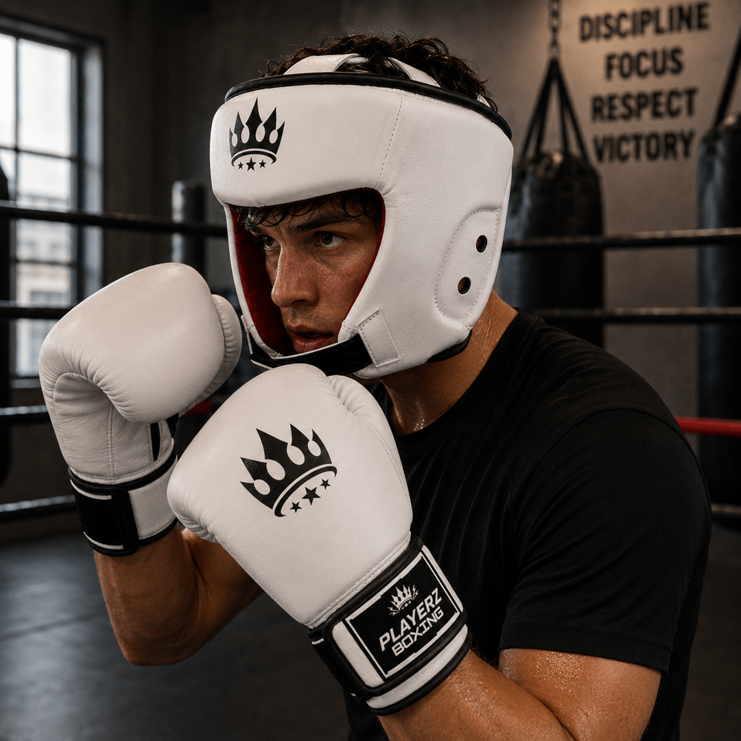 Playerz SparTech Boxing Set - White