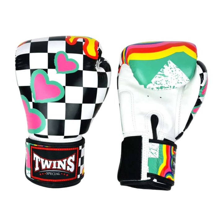 Twins Chess Boxing Gloves - White/Black