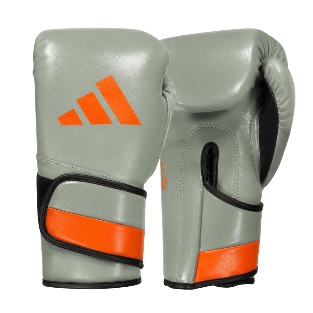Adidas Adispeed Boxing Glove - Grey/Orange (Leather)