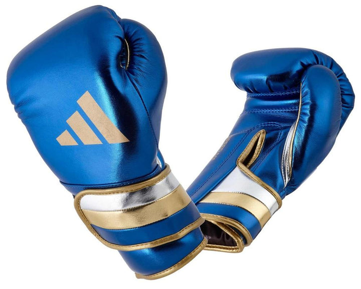 Adidas Adispeed Boxing Gloves - Blue/Gold - 18oz (MF)-Adidas