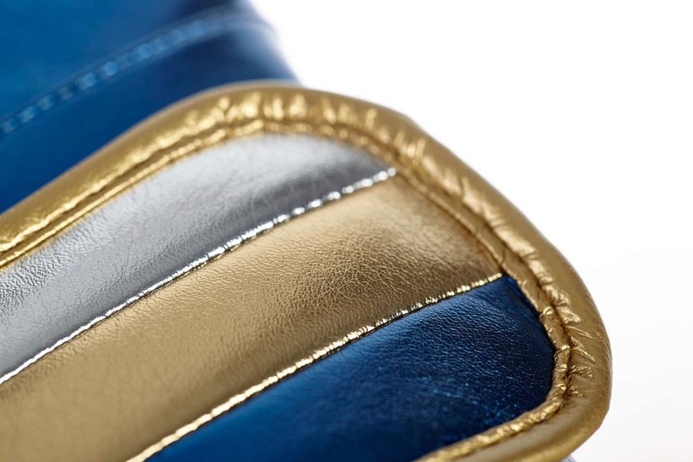 Adidas Adispeed Boxing Gloves - Blue/Gold - 18oz (MF)-Adidas