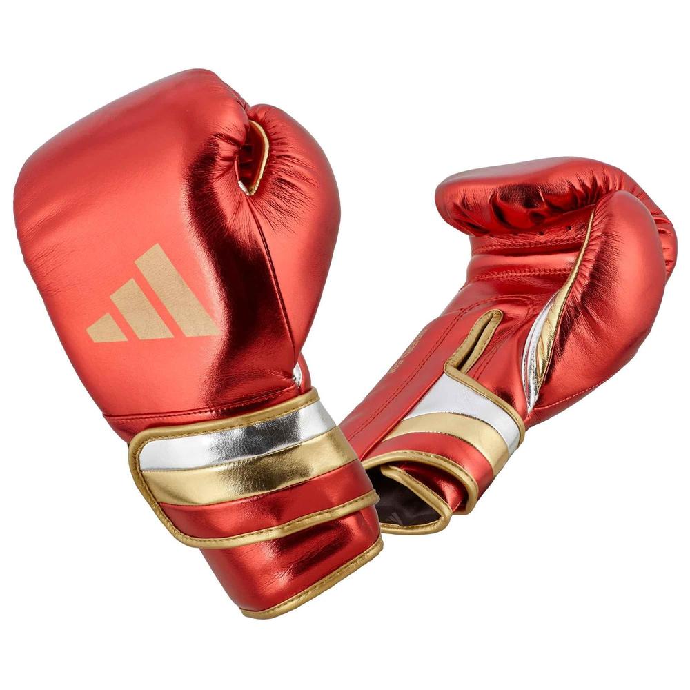 Adidas Adispeed Boxing Gloves - Red/Gold - 18oz (MF)-Adidas