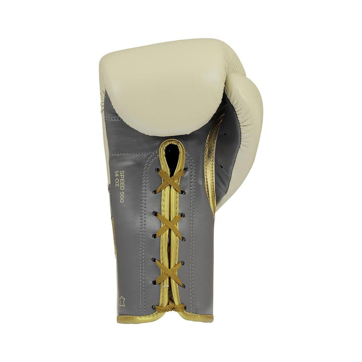 Adidas Adispeed Lace Boxing Gloves - Alumina/Gold-Adidas