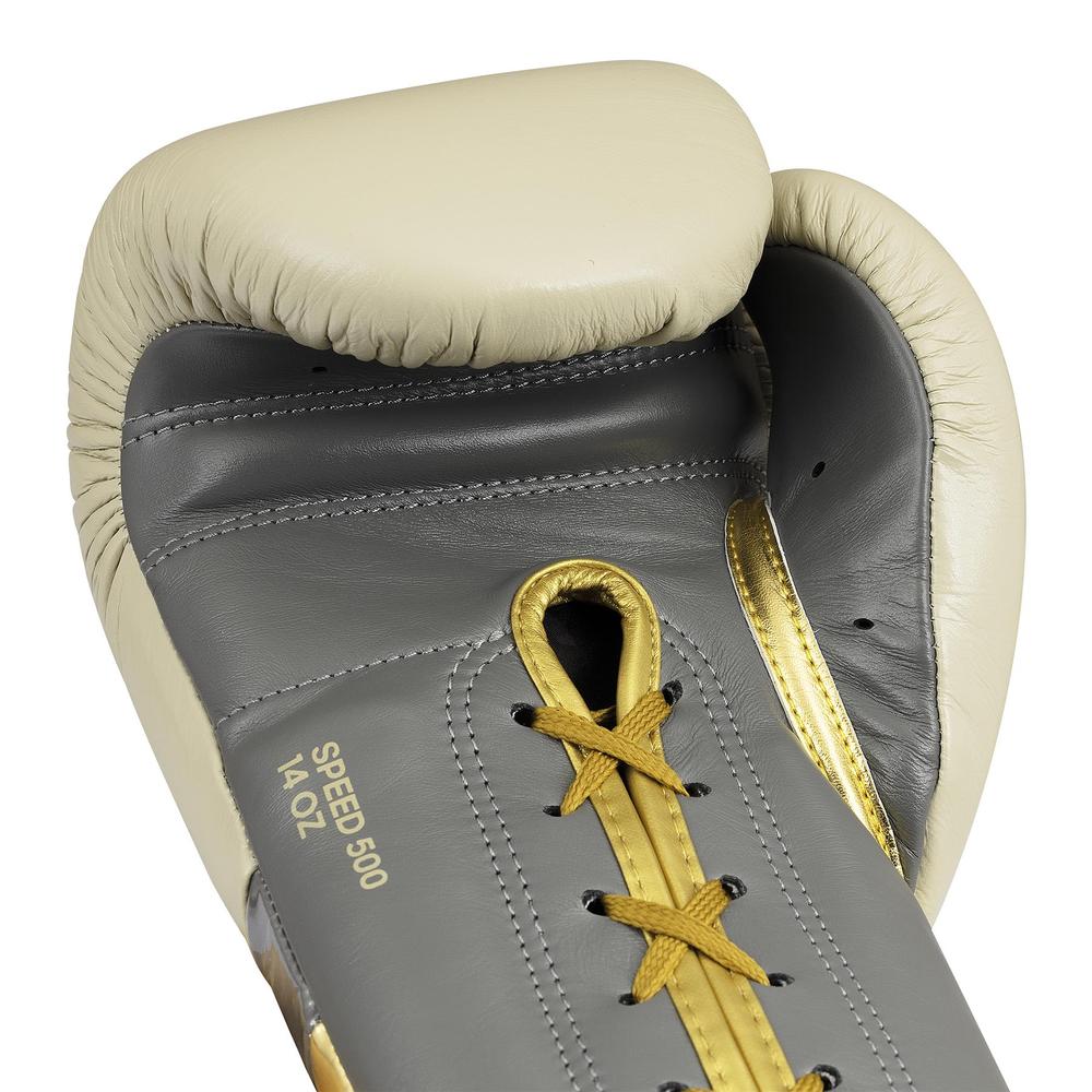 Adidas Adispeed Lace Boxing Gloves - Alumina/Gold-Adidas