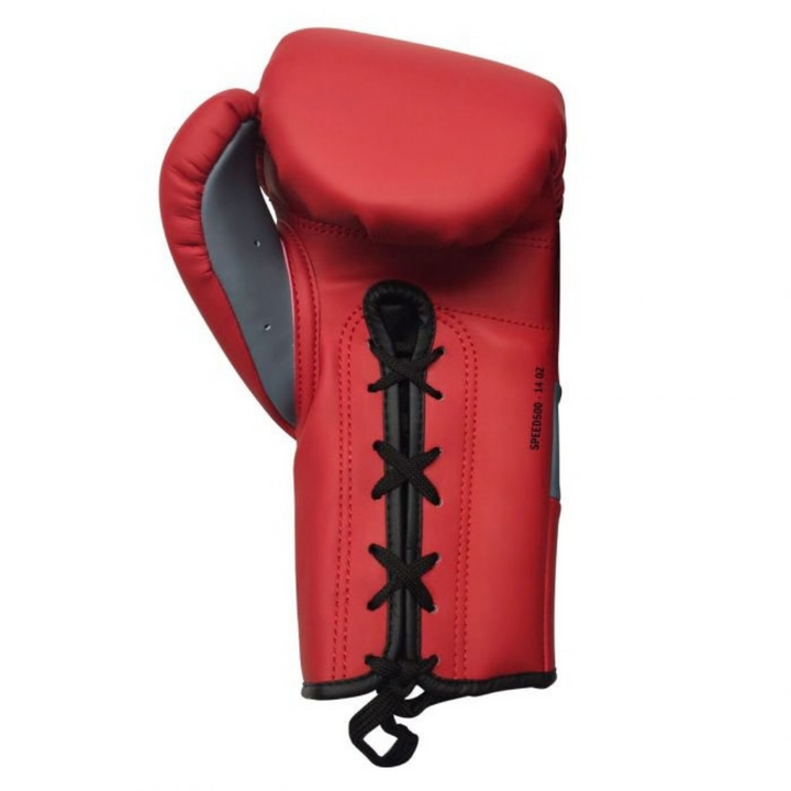 Adidas Adispeed Lace Pro Boxing Gloves - Red/Silver-Adidas