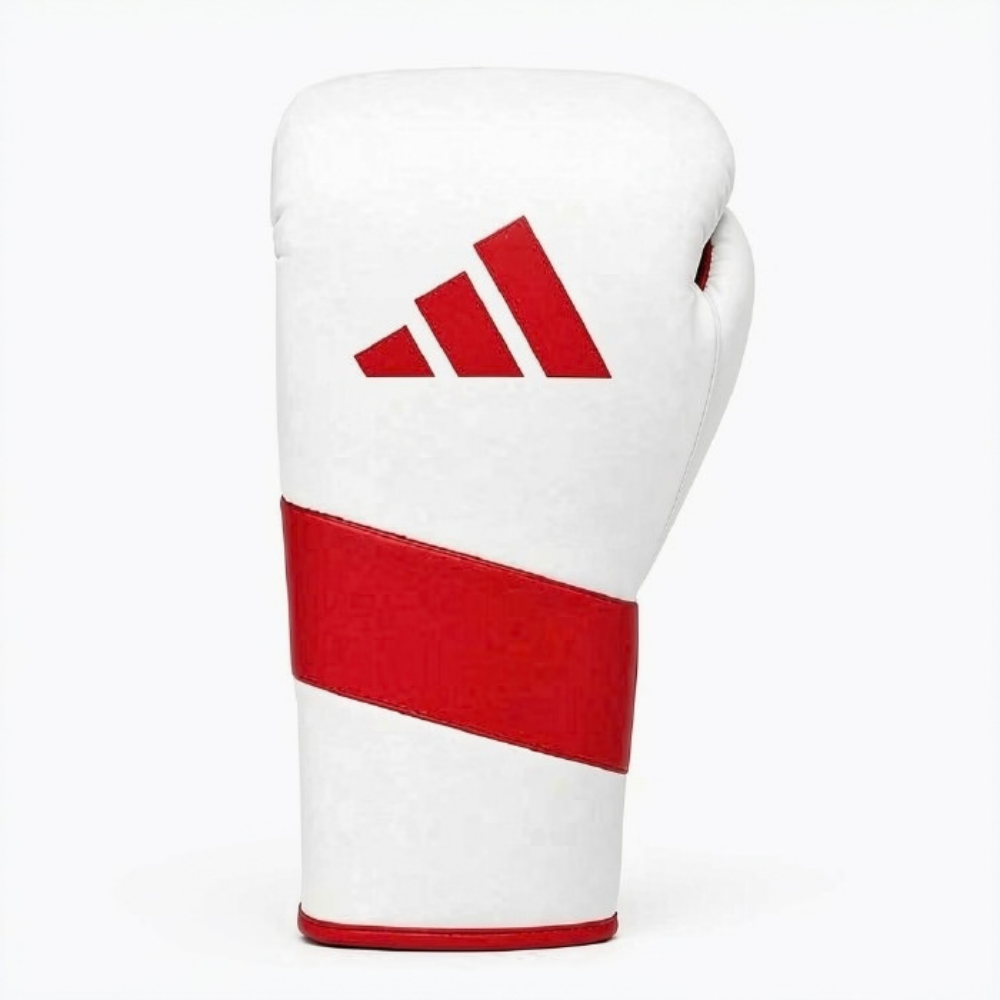 Adidas Adispeed Lace Pro Boxing Gloves - White/Red-Adidas