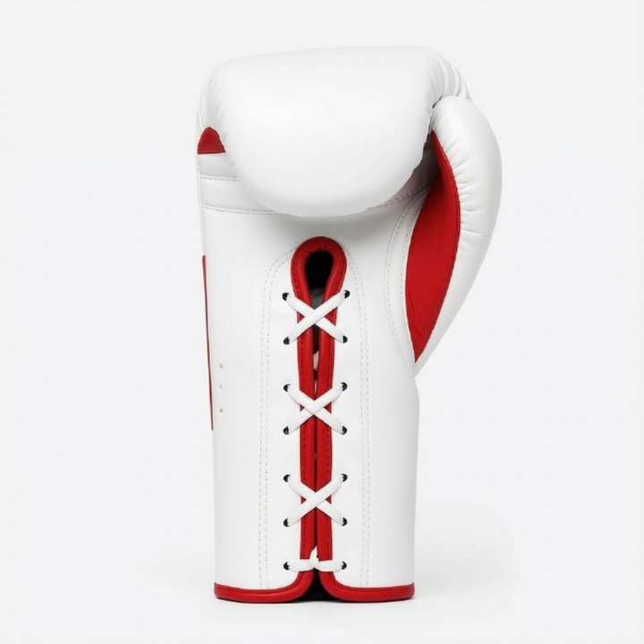 Adidas Adispeed Lace Pro Boxing Gloves - White/Red-Adidas