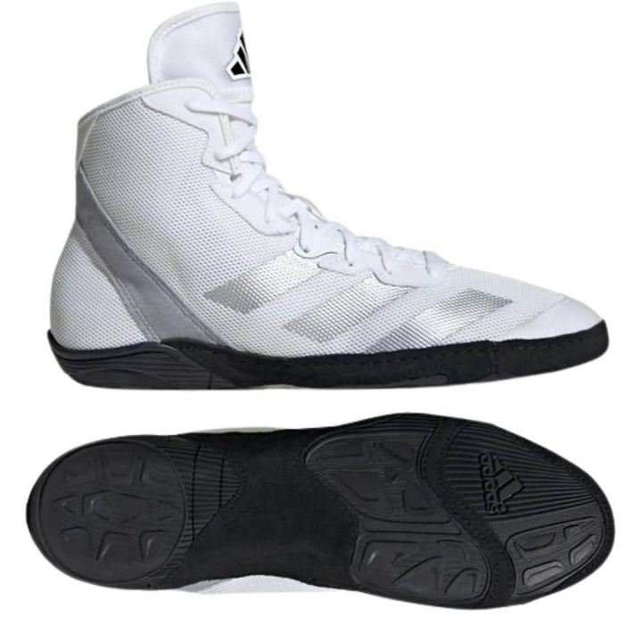 Adidas Adizero Wrestling Boots - White/Silver-Adidas