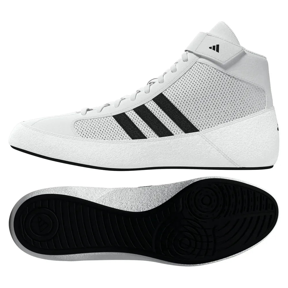SSL Adidas Kids Havoc Wrestling Boots - White/Black-Adidas
