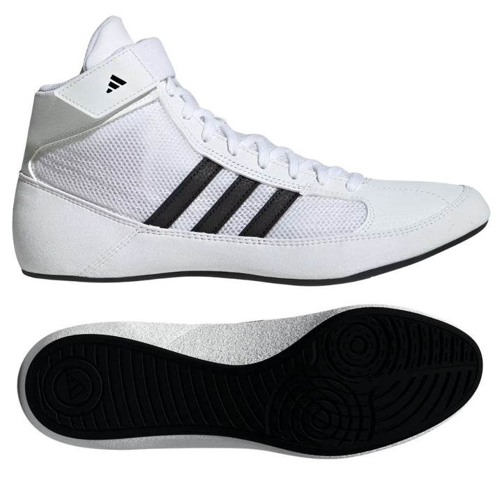 SSL Adidas Kids Havoc Wrestling Boots - White/Black-Adidas