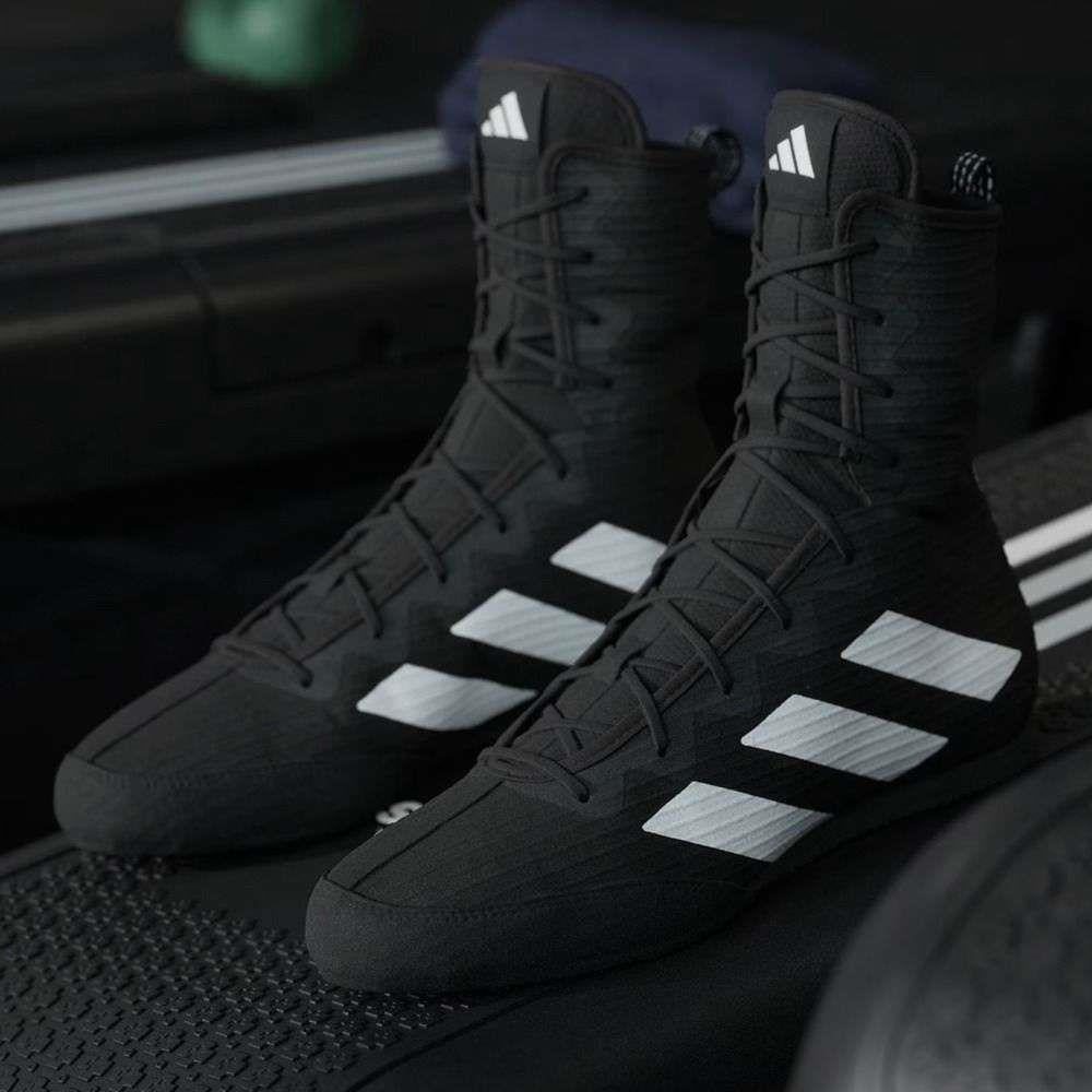 Adidas Box Hog 4 Boxing Boots - Black-Adidas
