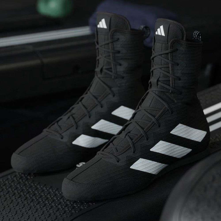 Adidas Box Hog 4 Boxing Boots - Black-Adidas