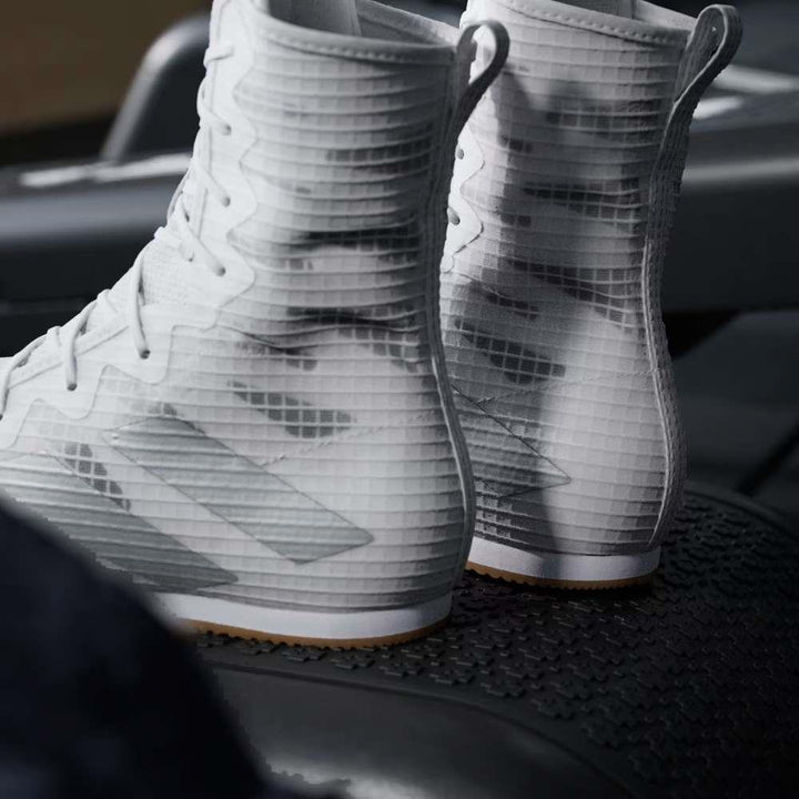 Adidas Box Hog 4 Boxing Boots - White-Adidas