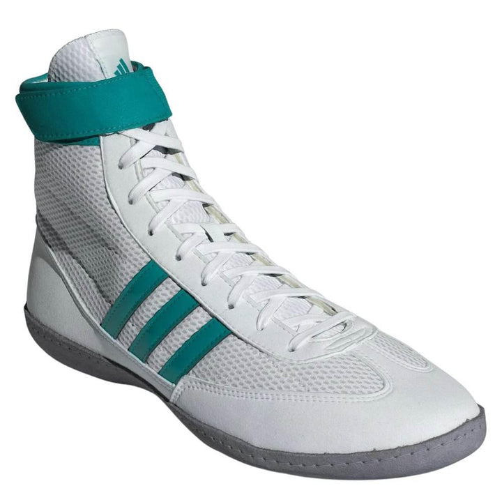 Adidas Combat Speed 4 Wrestling Boots - White/Teal-Adidas