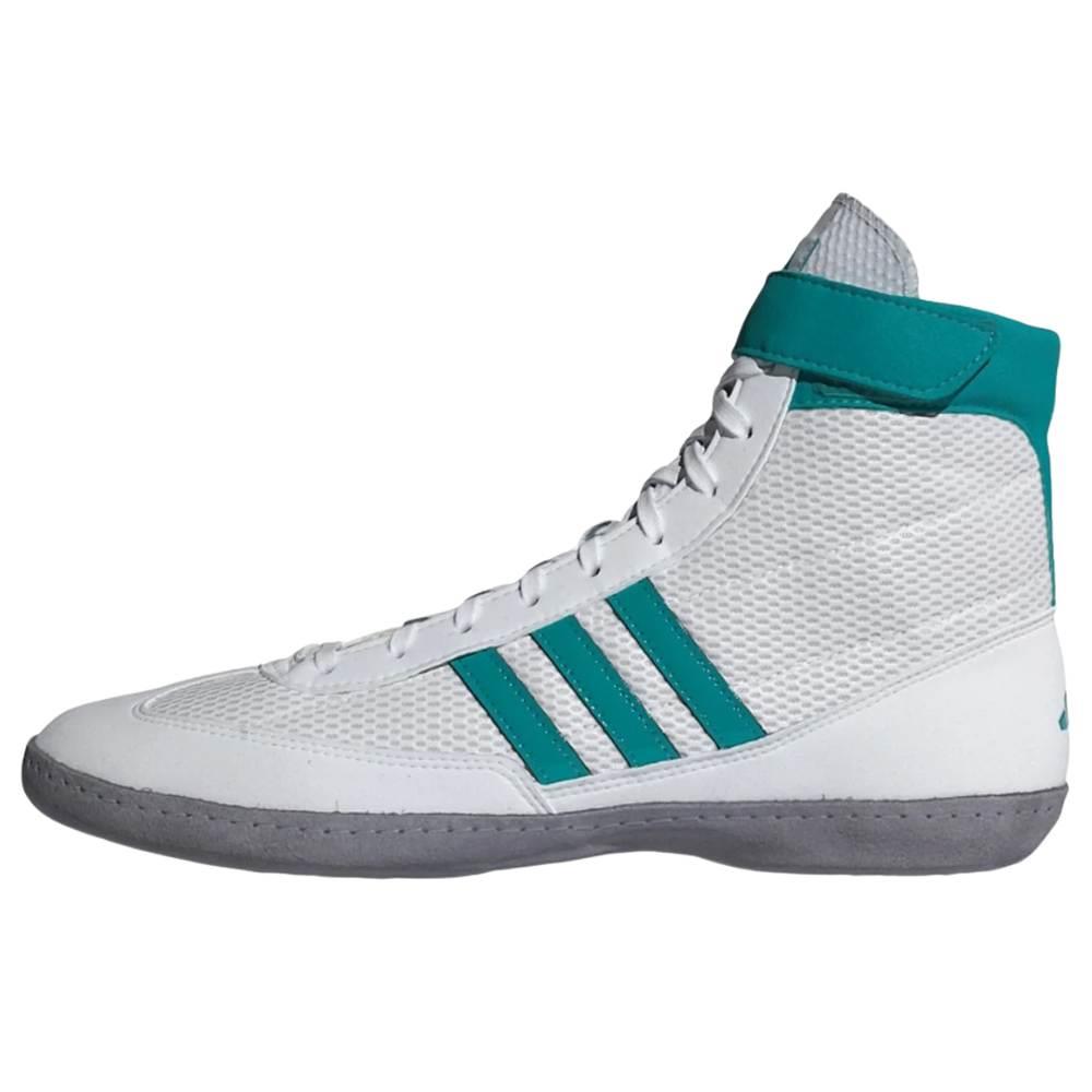Adidas Combat Speed 4 Wrestling Boots - White/Teal-Adidas