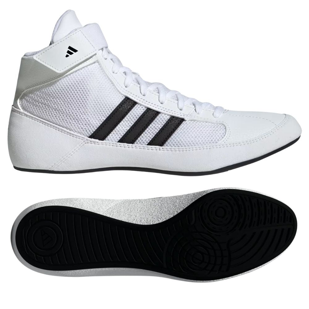 SSL Adidas Kids Havoc Wrestling Boots - White/Black-Adidas