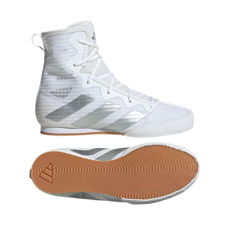 Adidas Kids Box Hog 4 Boxing Boots - White-Adidas