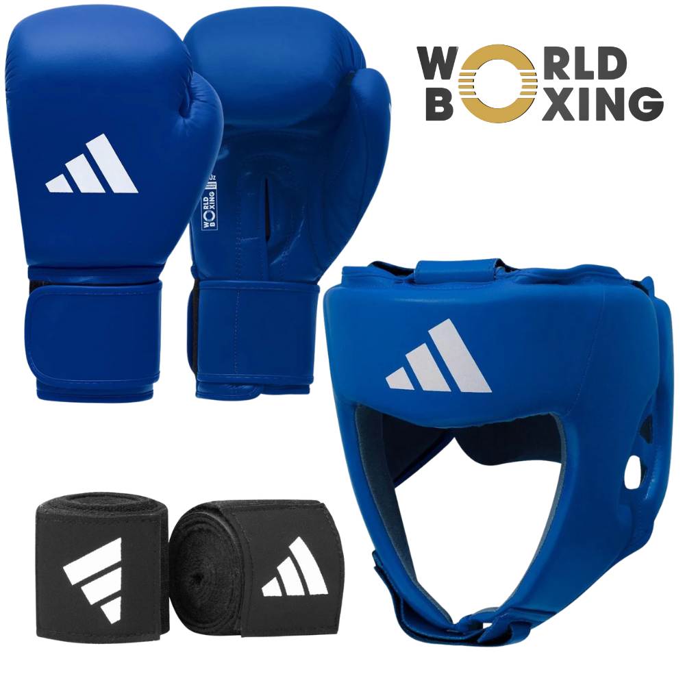 Adidas WB (Was IBA) Licensed Boxing Set - Blue-Adidas