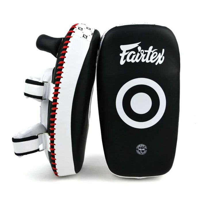 Fairtex Lightweight Thai Kick Pads - Black/White-Fairtex