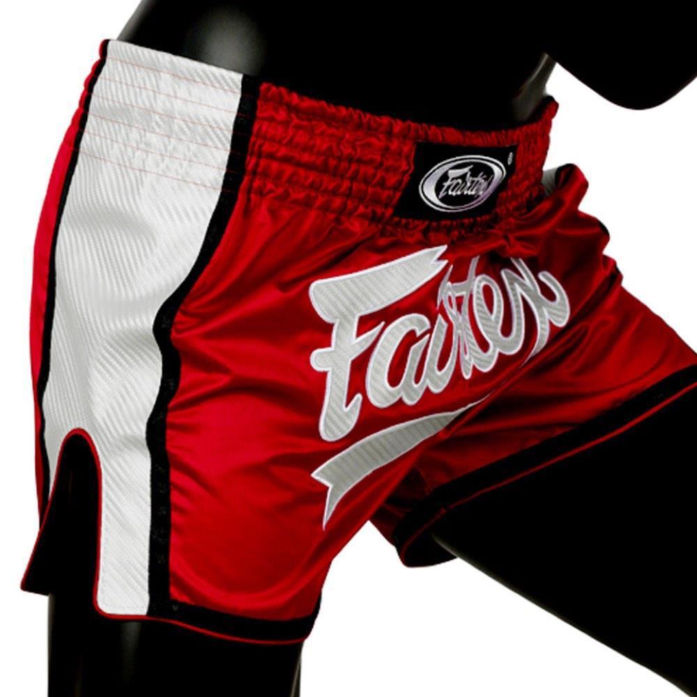 Fairtex Slim Cut Muay Thai Shorts - Red/White