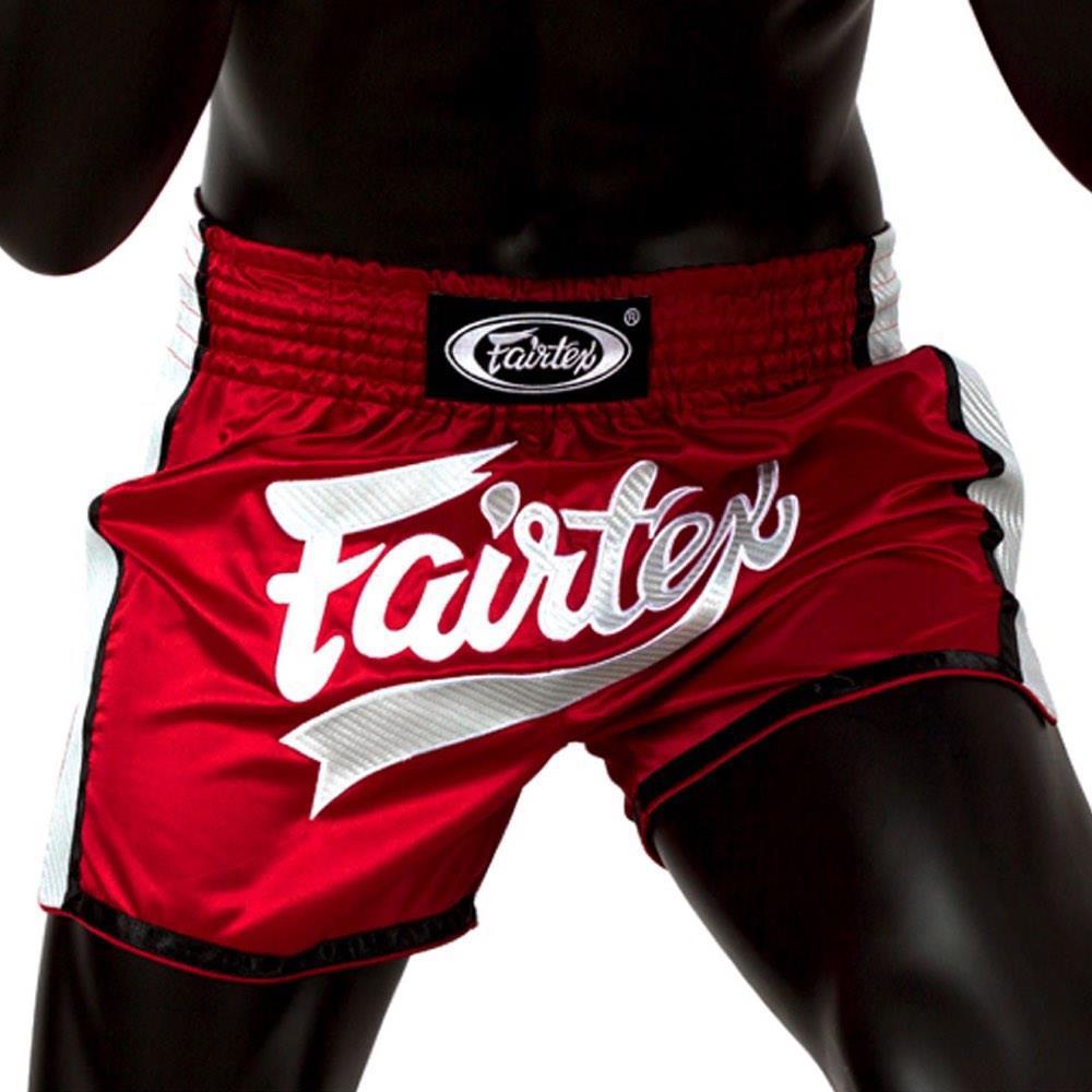 Fairtex Slim Cut Muay Thai Shorts - Red/White