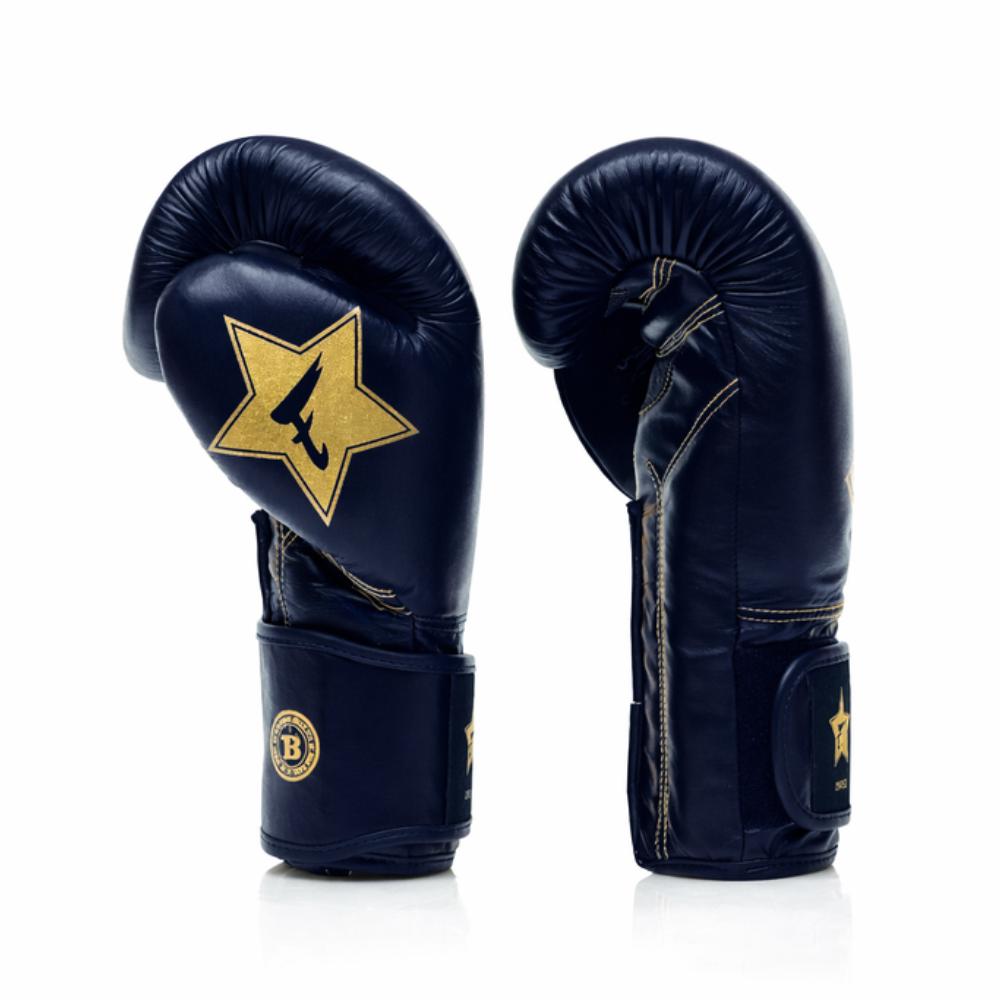 Fairtex x Booster Muay Thai Boxing Gloves - Navy/Gold-Fairtex
