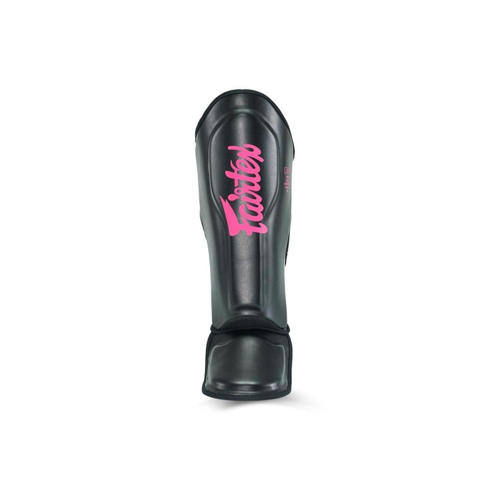 Fairtex x Booster Muay Thai Shin Guards - Black/Pink-Fairtex