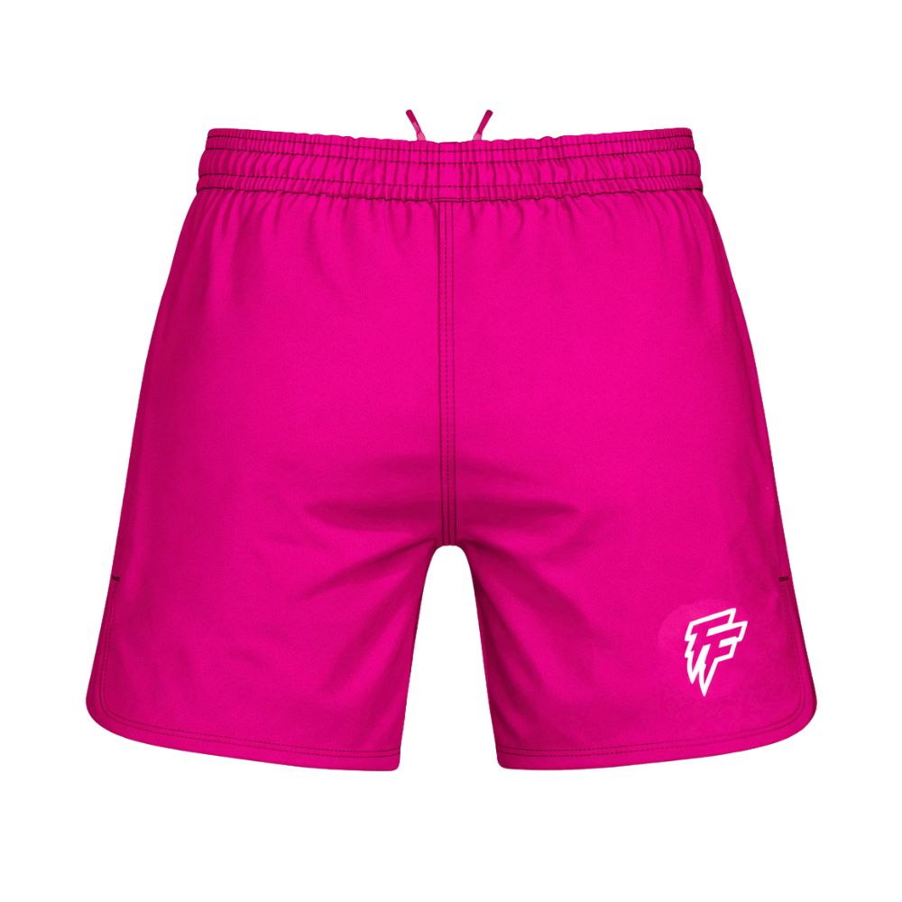 Filthy Few Flow High Cut Shorts - Pink/White-Filthy Few