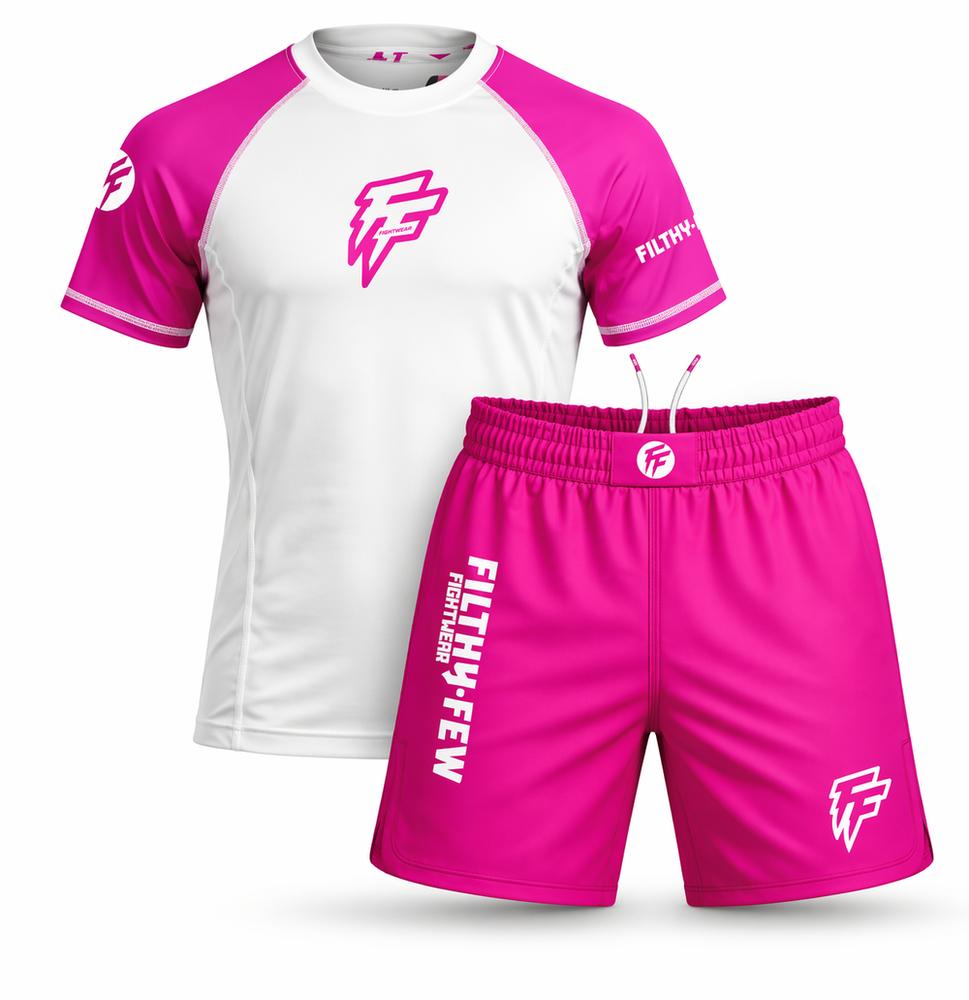 Filthy Few Flow No Gi Set - Pink/White-Fight Equipment UK