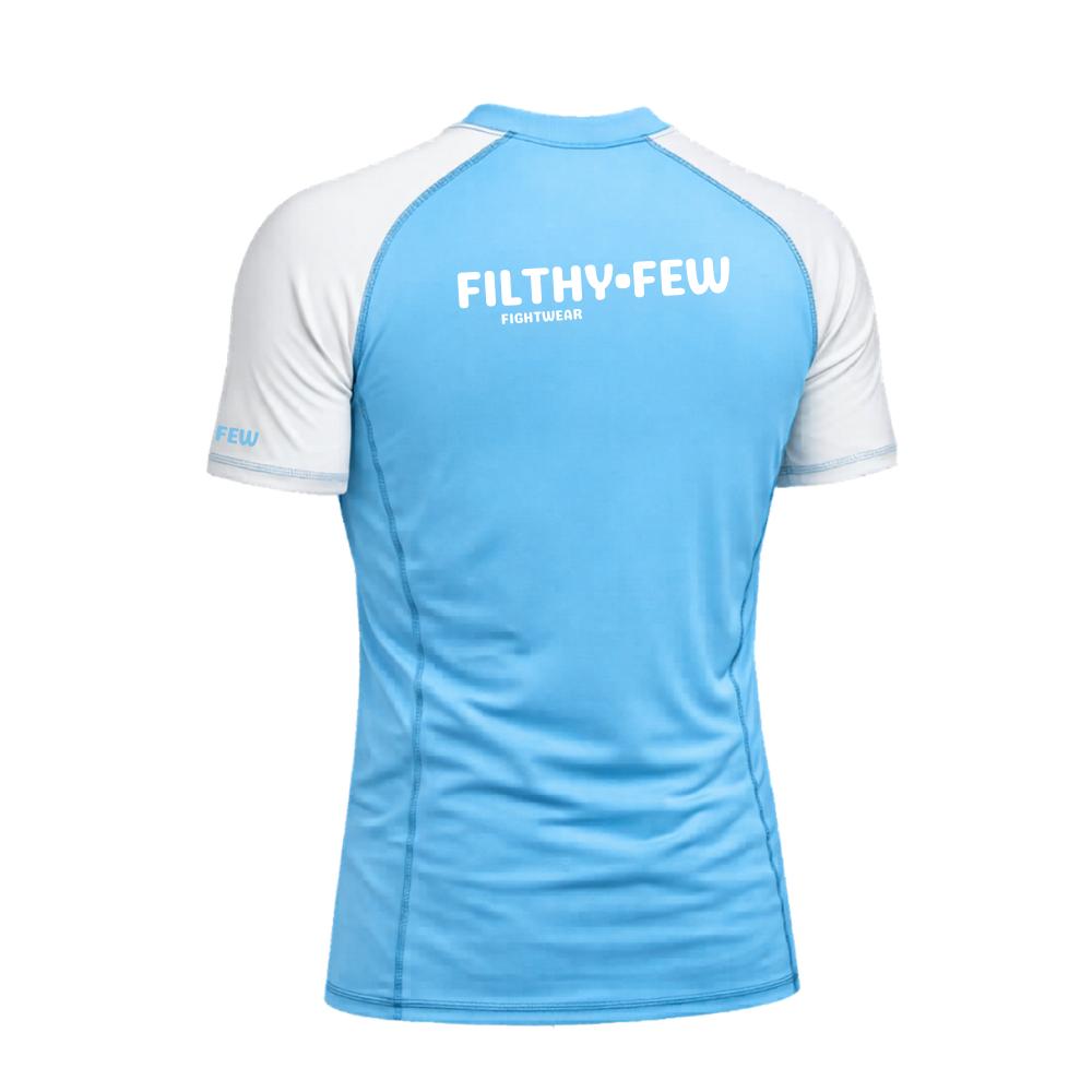 Filthy Few Flow Rash Guards - Sky Blue/White-Filthy Few
