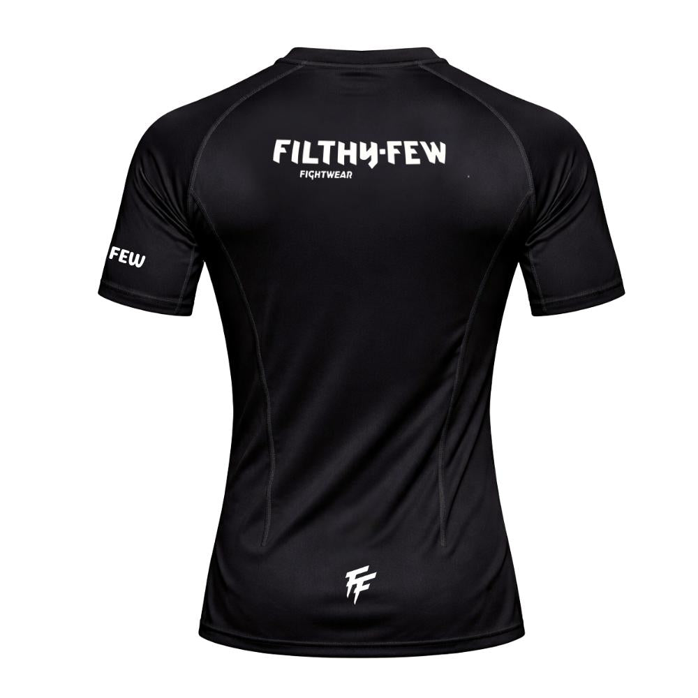 Filthy Few Ghost Rash Guards - Black/White-Filthy Few